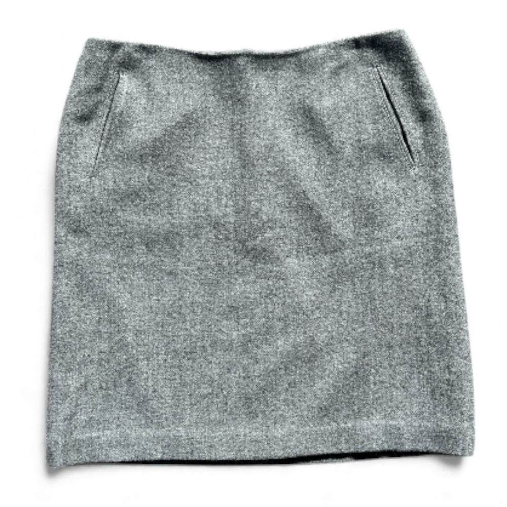 Talbots Gray Aline Straight Skirt Wool Blend, Functional Pockets